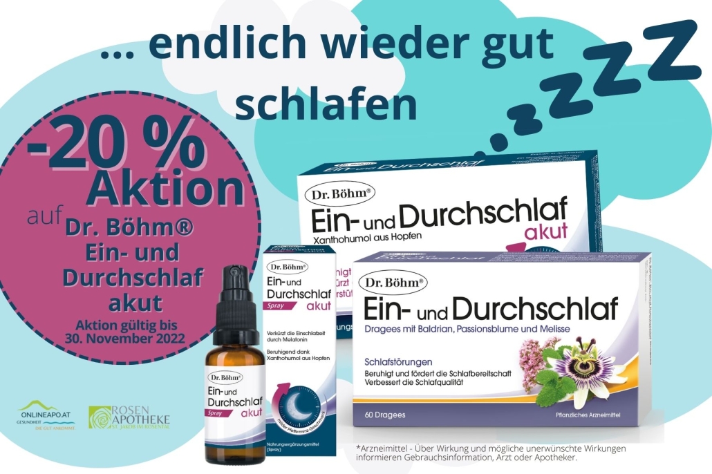 Dr. Böhm Ein-und-Durchschlaf - 30 % im November 2022