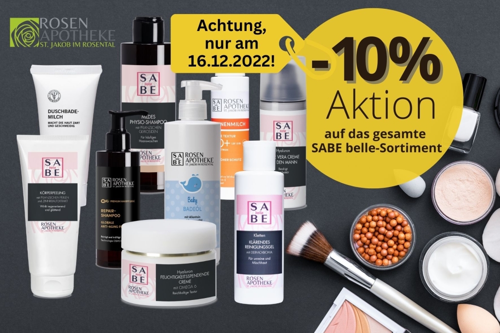 Sabe Rhsr SABE belle-Aktionstag: -10 % auf alles! – Rosen-Apotheke – Ihre ...