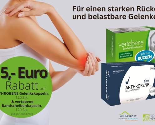 5 Euro Rabatt auf Arthrobene und vertebene