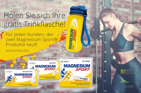 Gratisflasche beim Kauf von 2 Dr. Böhm Magnesium-Produkten