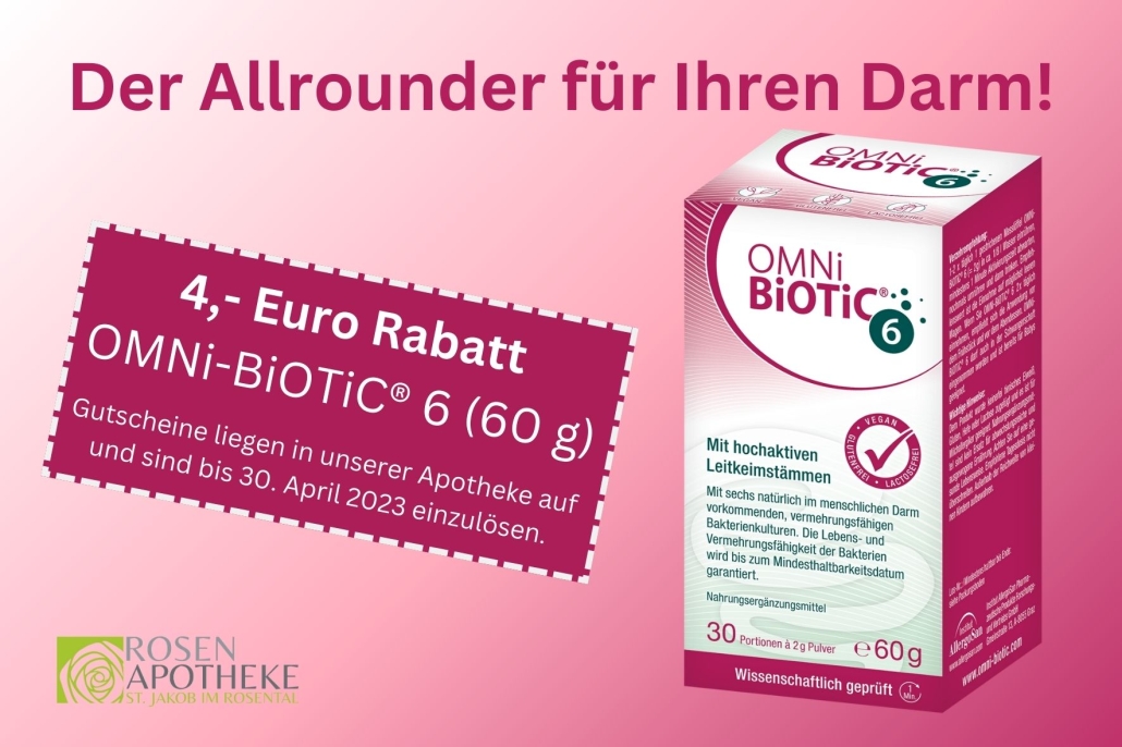 4 Euro Rabatt auf OMNI Biotic 6
