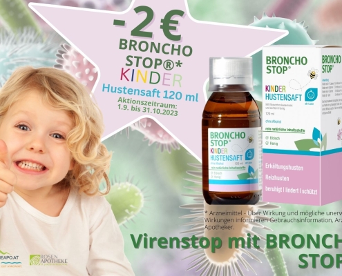 BronchoStop Kinder Hustensaft-Aktion Herbst 2023