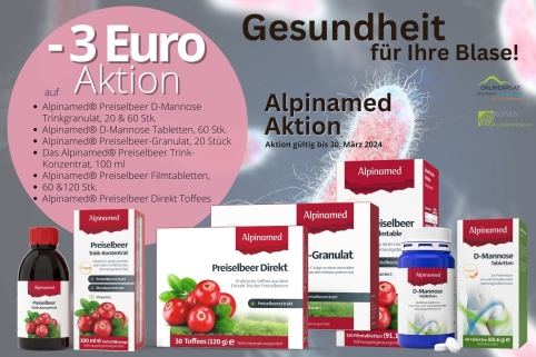 Alpinamed-Aktion - 3 Euro im März