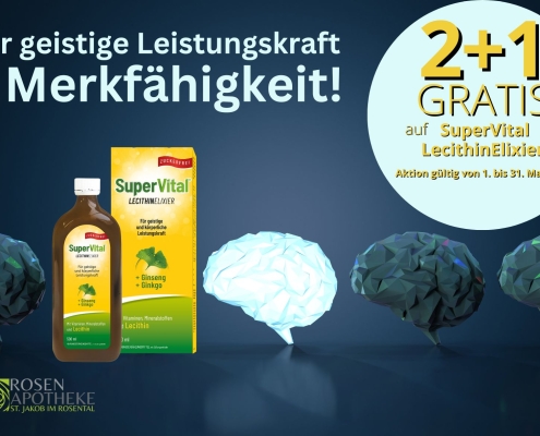 2+1 Gratis auf SuperVital LecithinElixier im Mai 2024