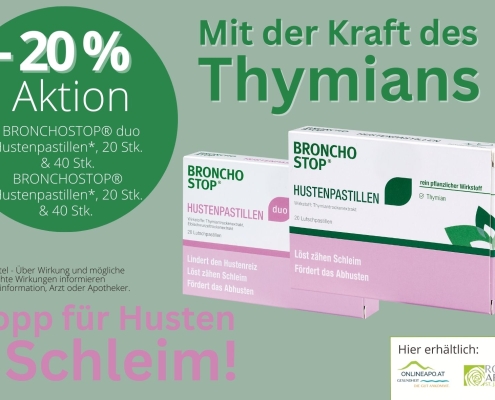 20% Aktion auf Bronchstop Hustenpastillen im Oktober 2024