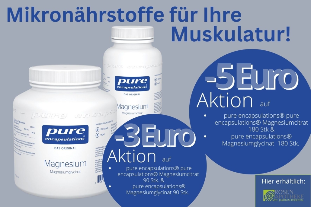 Pure Magnesium 3 und 5 Euro Rabatt im März 2025