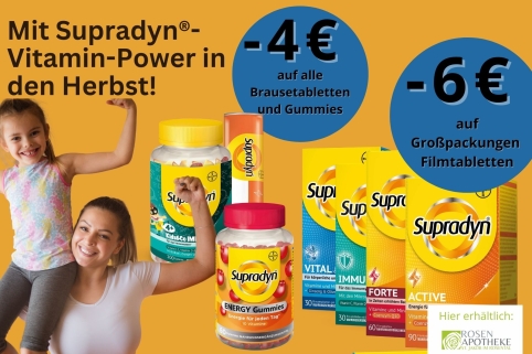bis zu 6 Euro Rabatt auf Supradyn im Herbst 2025
