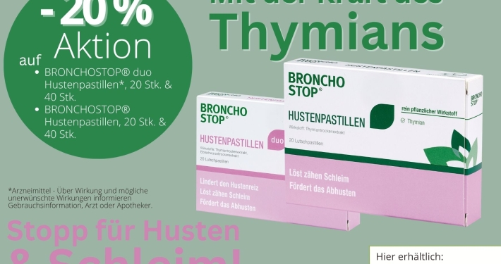 - 20 % BronchStop Pastillen Aktion im Oktober 2025