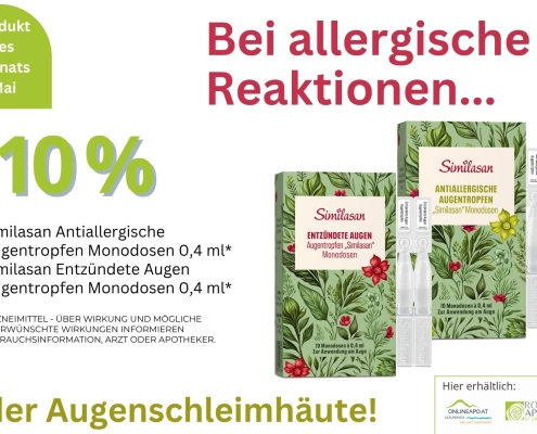 Monatsaktion Mai 2026: 10 % auf Similsan Augentropfen