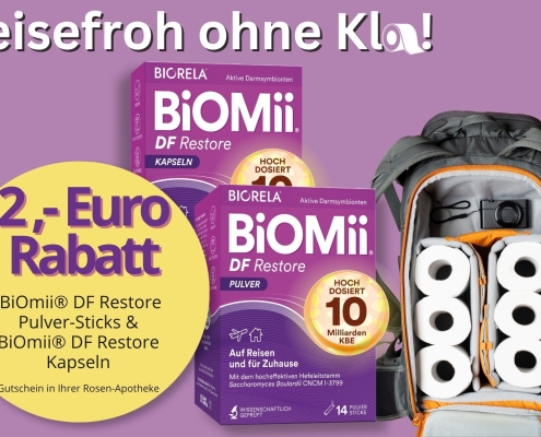 2 Euro Rabatt im Mai und Juni 2026 auf Biomii Restore