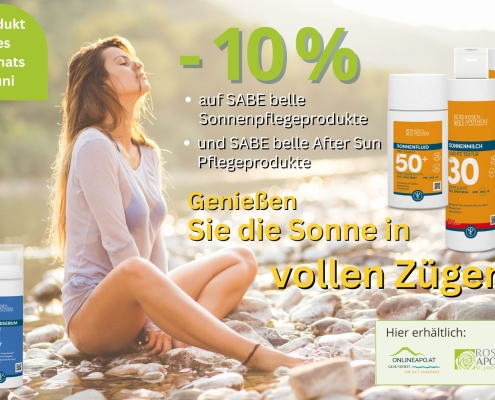 Produkt des Monats Juni2026: SABE belle Sonnenpflegeprodukte