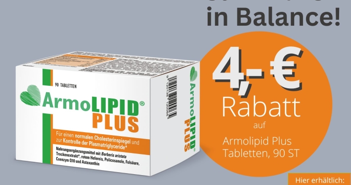 Armolipid plus zum Aktionspreis um 4 Euro günstiger