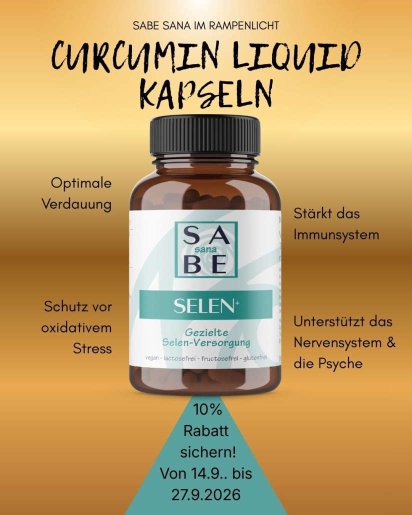 10% Rabatt auf unser Bonusprodukt SABE sana Curcumin im September